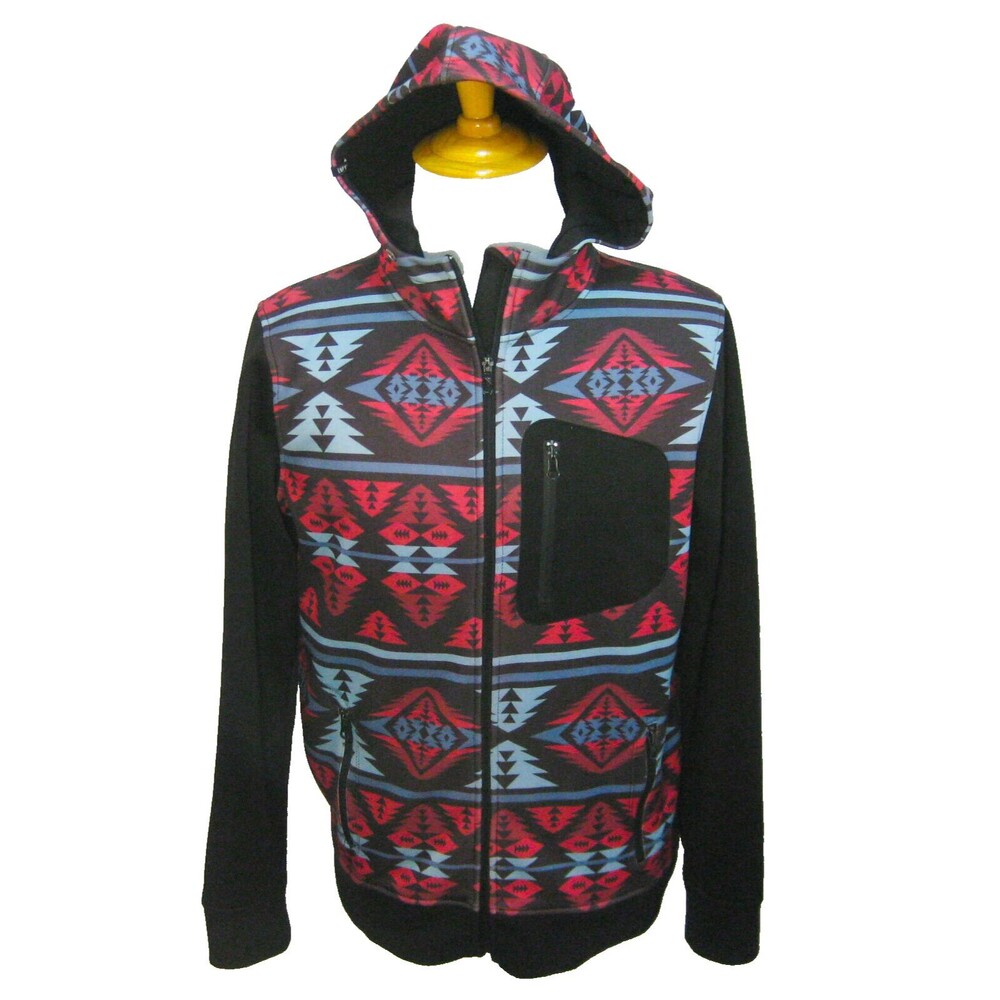 EMPYRE Men's (Small) Southwestern Aztec Hoodie Full Zip Hooded Sweatshirt Jacket